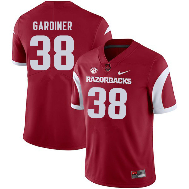 Men #38 Karch Gardiner Arkansas Razorbacks College Football Jerseys Sale-Cardinal